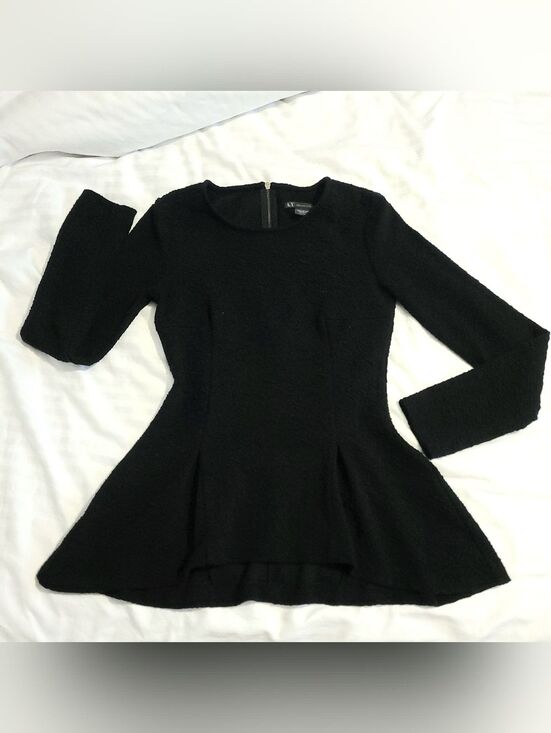 Armani Exchange Tops - 🍒VINTAGE🍒Armani Exchange Black Peplum Top